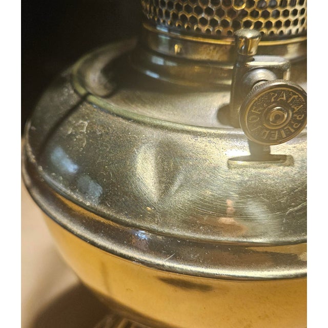 Bradley and Hubbard 1880's "Patent Applied For", Hobnail Milk Glass "Ring of Fire"' Shade For Sale - Image 17 of 18