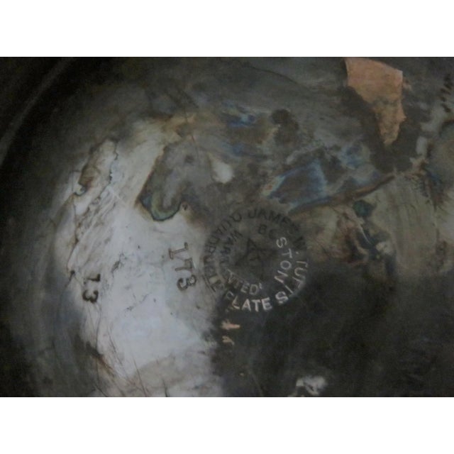 Late 19th Century Victorian Silverplate Enameled Center Bowl For Sale - Image 5 of 7