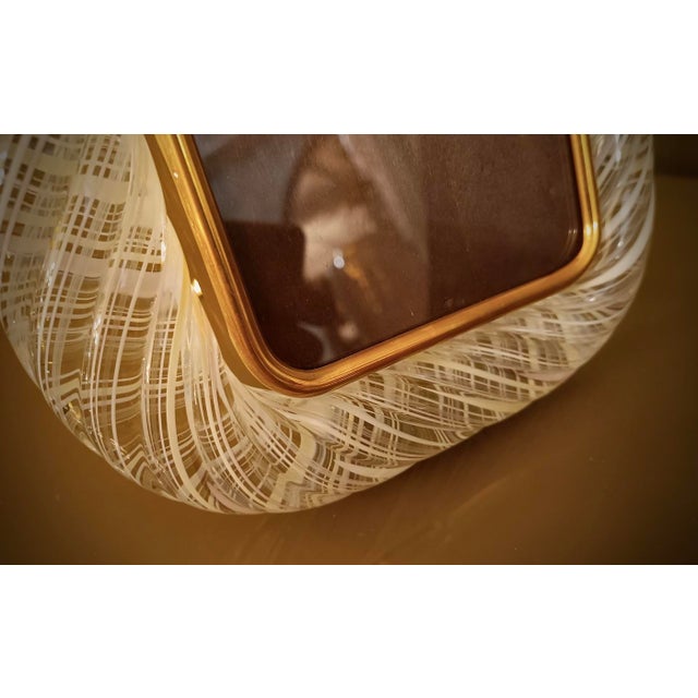 Metal Art Glass Picture Frame by Seguso Vetri D'arte, 1990 For Sale - Image 7 of 9