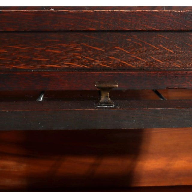 Globe Wernicke Antique Globe Wernicke Mission Oak 3-Stack, 1-Drawer Barrister Bookcase C1920 For Sale - Image 4 of 10