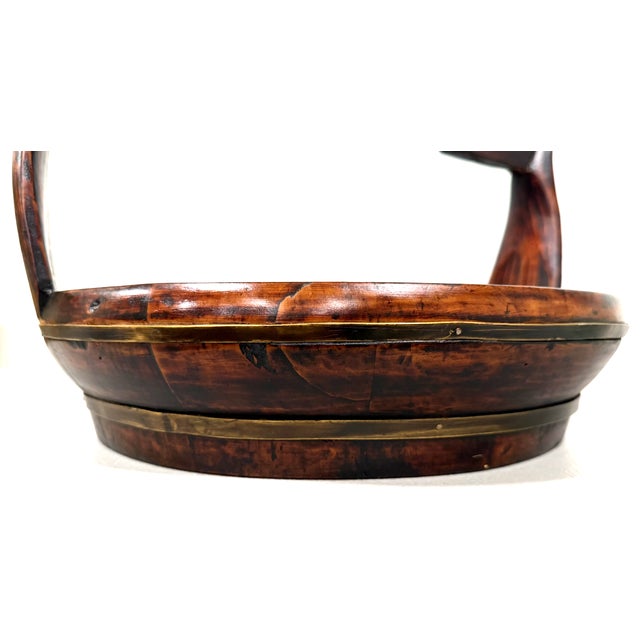 Antique Chinese Wood Basket For Sale - Image 9 of 15