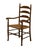 ETHAN ALLEN Heirloom Nutmeg Maple Colonial Early American Ladderback Dining Arm Chair w. Rush Seat 10-6050A 41.5" High...