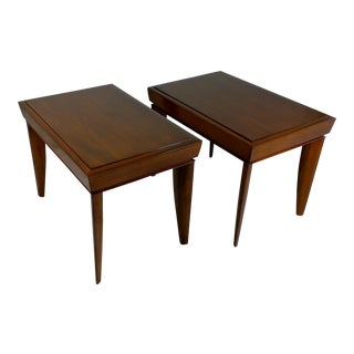 1950s Vintage Brown and Saltman End Tables- A Pair For Sale
