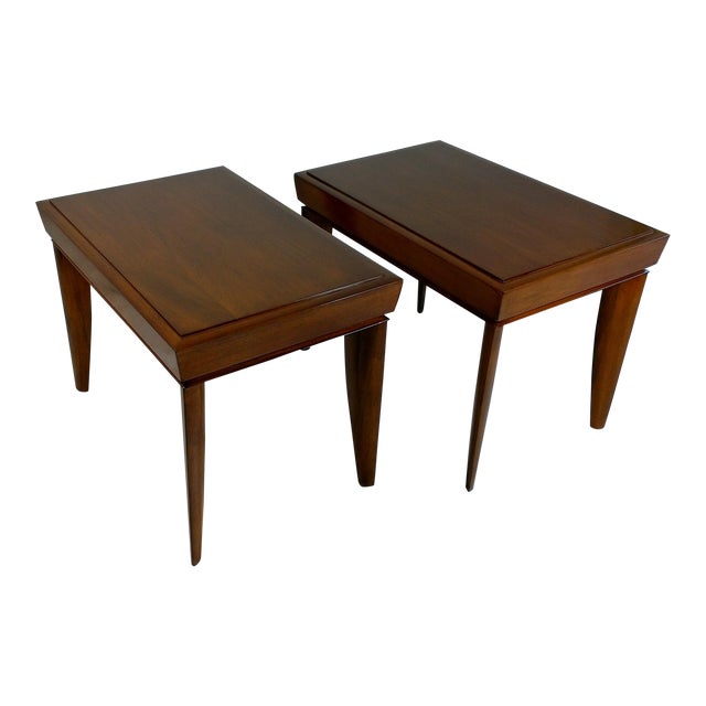 1950s Vintage Brown and Saltman End Tables- A Pair For Sale