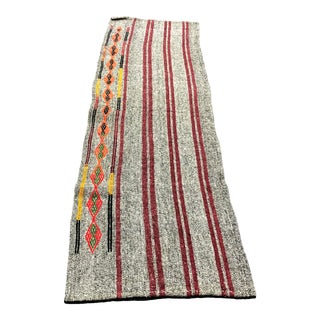 1960s Vintage Nomadic Organic Natural Turkish Anatolian Kilim Runner- 2′3″ × 7′7″ For Sale