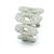 1990s Italian 18k White Gold 3 Carat Pavé Diamond Sculptural Statement Ring, Size 7 For Sale - Image 9 of 15