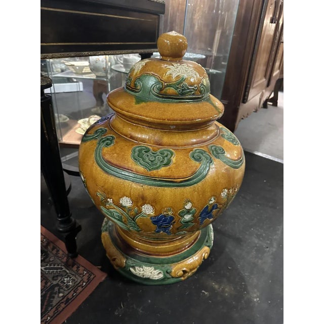 Ceramic Vintage Chinese Vase, 1920s For Sale - Image 7 of 7