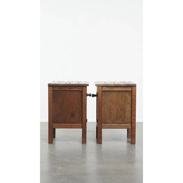Vintage Oak Bedside Tables, Set of 2 For Sale - Image 3 of 13