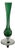 Signed Val Saint Lambert Emerald Green Cased Crystal Fluted Vase, Belgium 9.5" For Sale