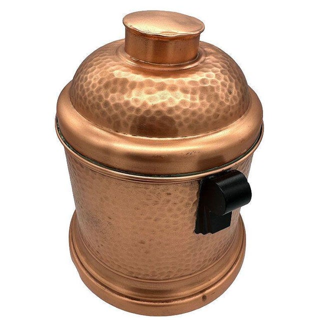 Mid-Century Modern 1930s Hammered Copper Tin Lined Humidor with Bakelite Handles by Revere For Sale - Image 3 of 7