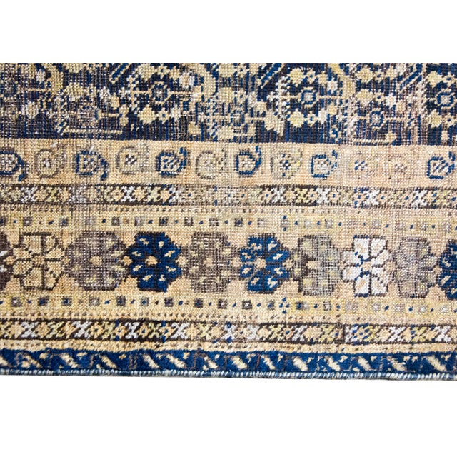 An exquisite antique Persian Afshar rug from the early 20th century, featuring an intricate all-over repeating pattern in...