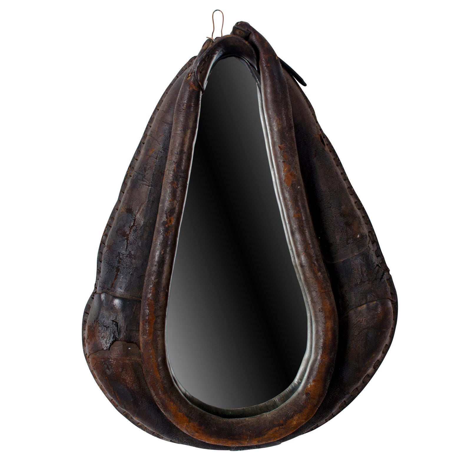 Antique Leather Horse Collar Mirror Chairish