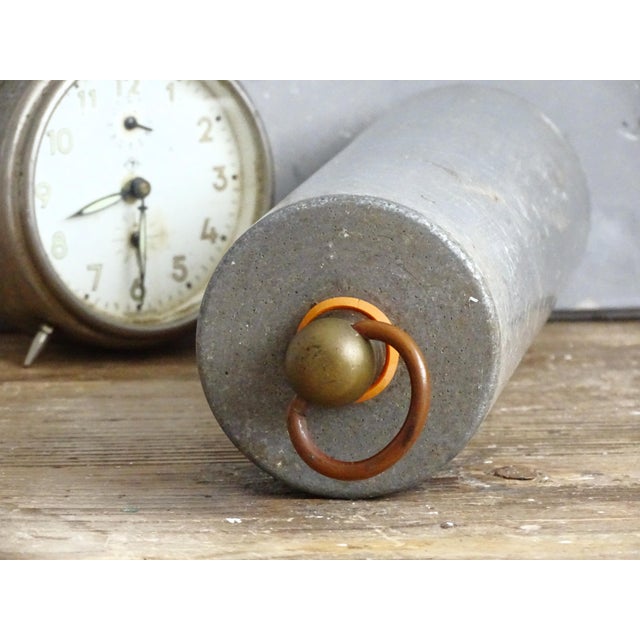 30s French Metal Hot Water Bottle, Bed Warmer, Thermos For Sale - Image 10 of 10