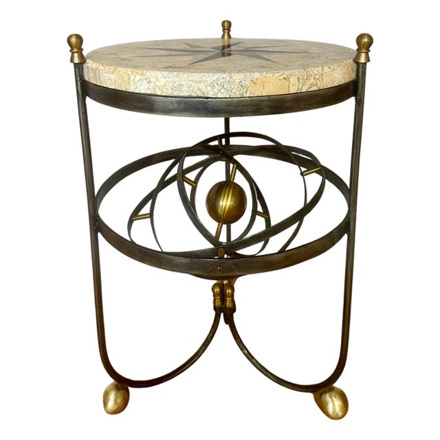 Mid-Century Modern Marble Topped Armillary Table, 1960 For Sale
