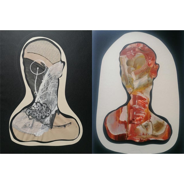 Stefano Mazzolini, S2H, 2022, Collage & Acrylic on Paper For Sale - Image 4 of 4