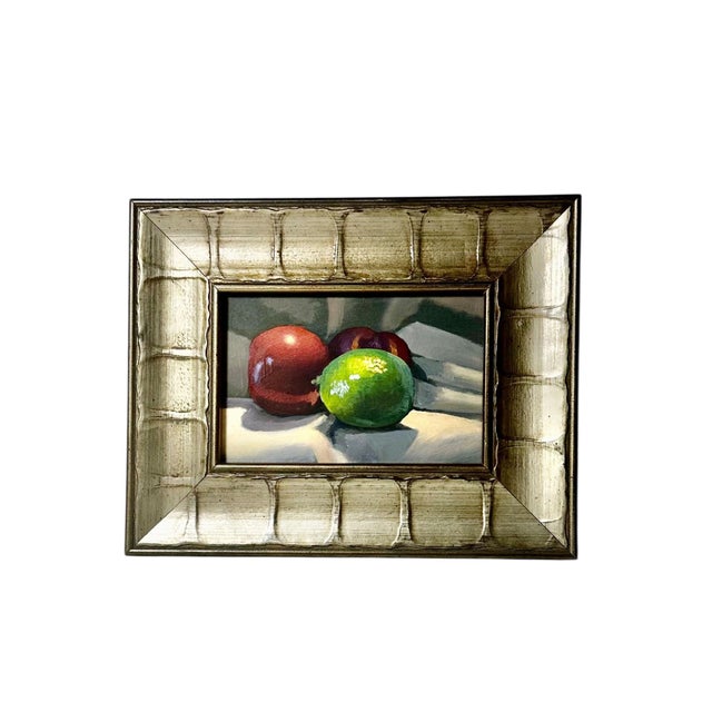 A classic still life painting by listed artist Peter Orrock is an oil on board and presented in a finely detailed and very...