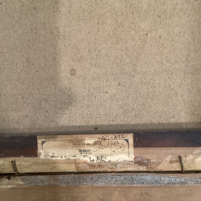 Antique Painting on Canvas Interior Scene With Two Women For Sale - Image 11 of 12