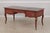 Chinoiserie Baker 3 Drawer Chinoiserie Style Leather Top Desk Bureau Plat For Sale - Image 3 of 17