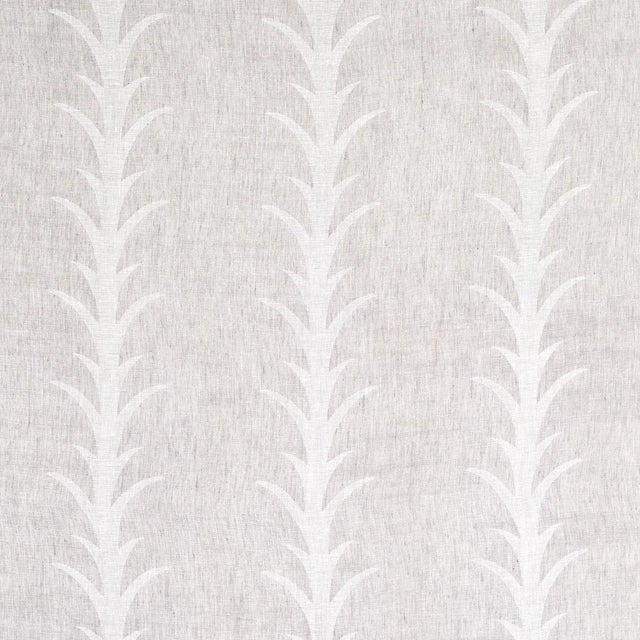 Contemporary Sample - Schumacher Acanthus Stripe Sheer Fabric in Carbon For Sale - Image 3 of 5
