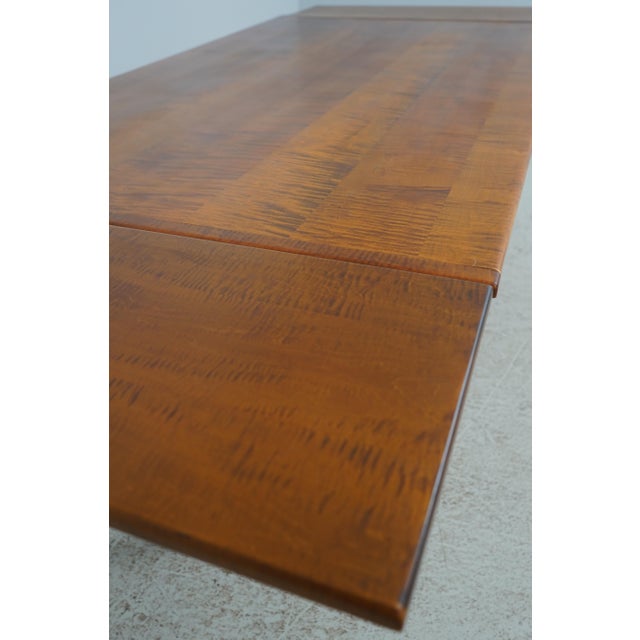 Eldred Wheeler Attributed Benchmade Tiger Maple Dining Tavern Table For Sale - Image 14 of 18
