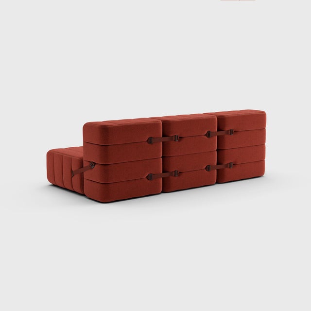 Contemporary Flexible Three-Seater Sofa by Ambivalenz, Set of 6 For Sale - Image 3 of 5