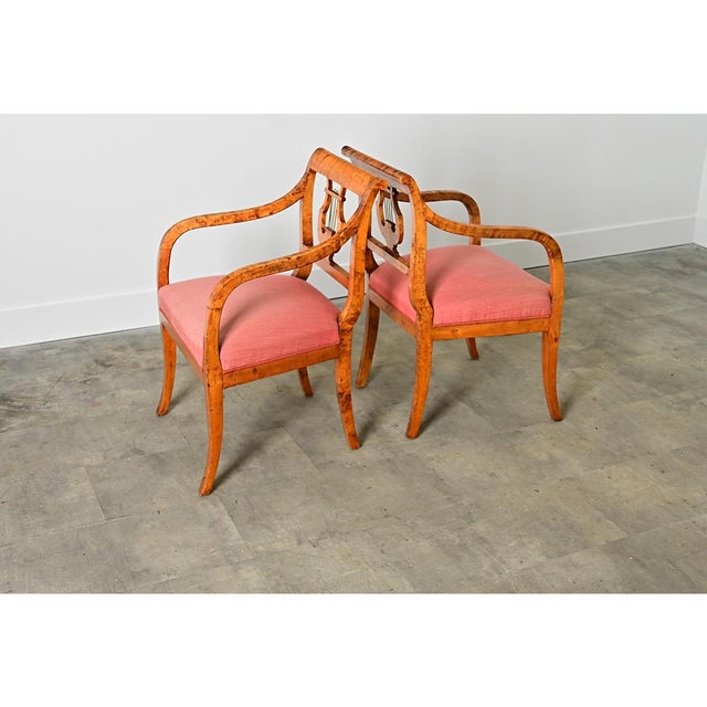 Swedish Biedermeier 19th Century Birch Armchairs For Sale - Image 12 of 12