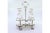 Silver and Glass Cruet, Set of 3, in Good conditions. Designed 1920 to 1949