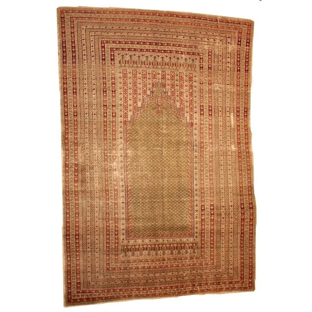 Textile 1870s Handmade Antique Turkish Ghurdes Prayer Rug For Sale - Image 7 of 7