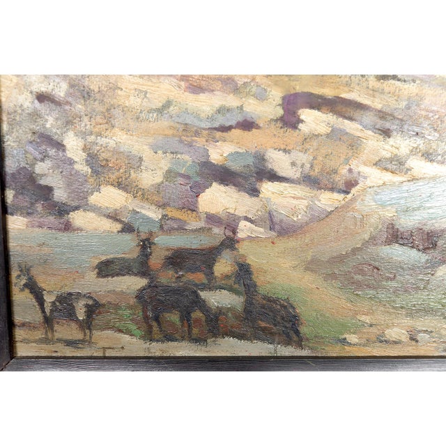 1930s Mediterranean Coastal Town, France, 1930, Oil on Panel, Framed For Sale - Image 5 of 15