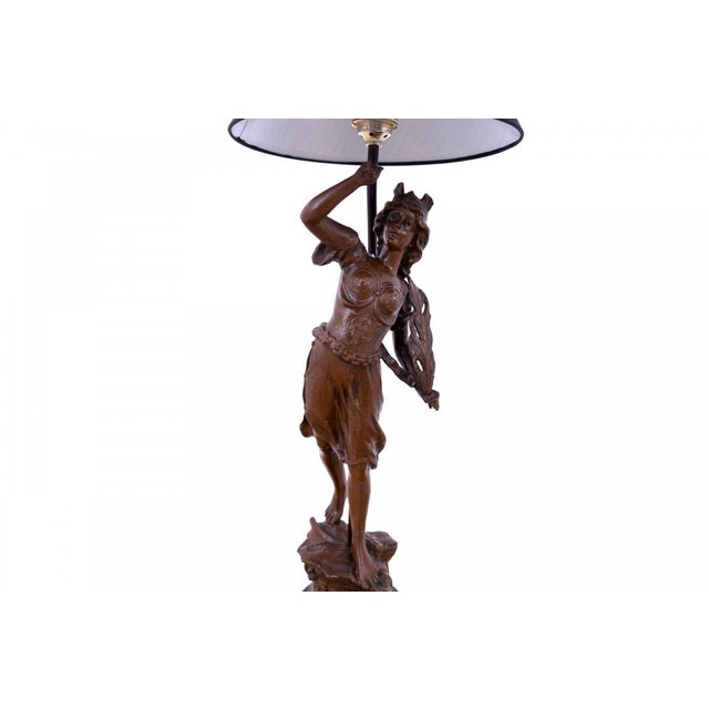 Metal 20th Century Figurative Lamps, France, 1890s, Set of 2 For Sale - Image 7 of 9