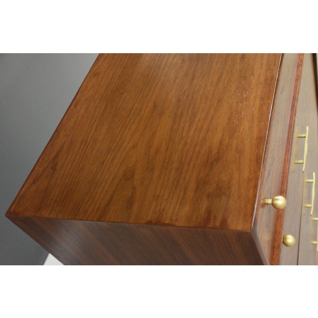 1960s Refinished Walnut Tall Dresser by Kent Coffey the Sceptre For Sale In Boston - Image 6 of 10