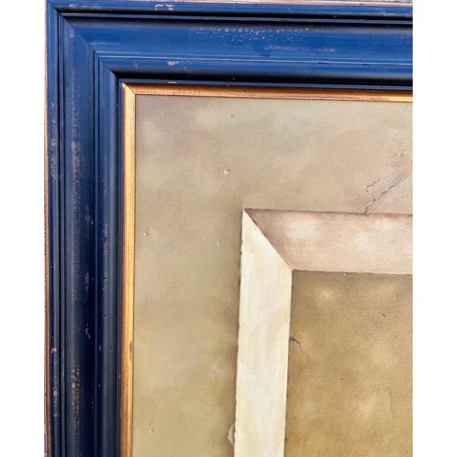 Rene Chavelle, Large Trompe L'oeil Oil Painting Rene Chavelle Belgian Photo Realist Peppers, c.1980's For Sale - Image 15 of 15