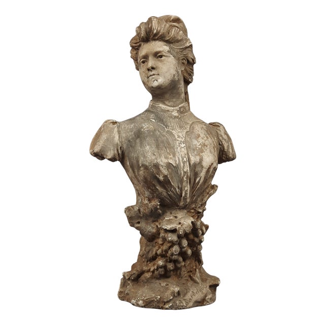 Ancient Kaolin Sculpture by A. Bordeaux, 1800s For Sale