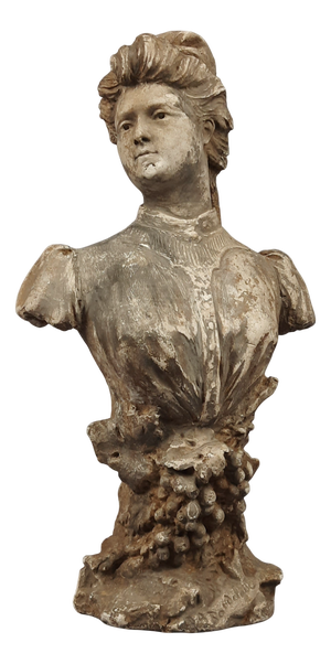 Ancient Kaolin Sculpture by A. Bordeaux, 1800s