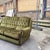 1960s Mid-Century Green Velvet and Wood 3-Seater Sofa, 1960s For Sale - Image 5 of 10