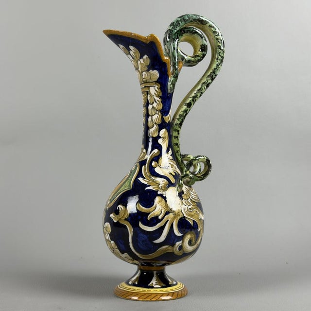 Sesto Fiorentino Majolica Amphora Vase from Carraresi & Schmid, 1940s For Sale - Image 3 of 14