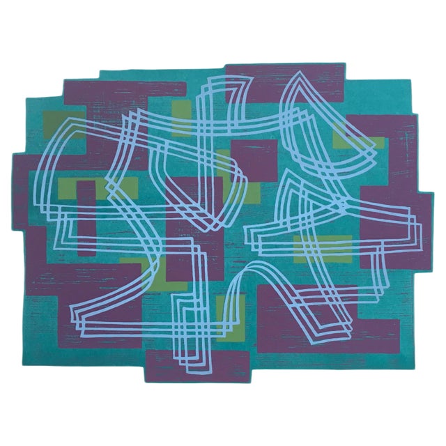 Mid-Century Print by W. Pfeuffer, 1971 For Sale