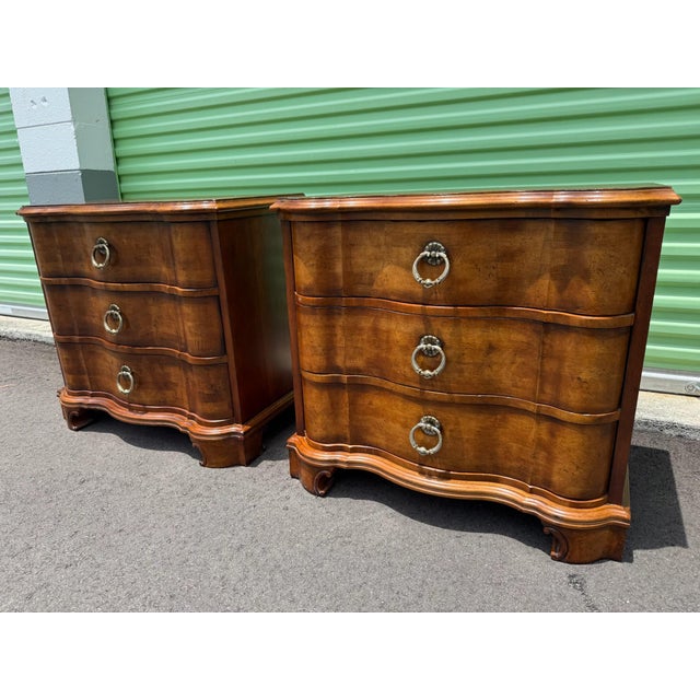 Coastal Pair of Century Furniture Oversized Nightstands/Chests For Sale - Image 3 of 11