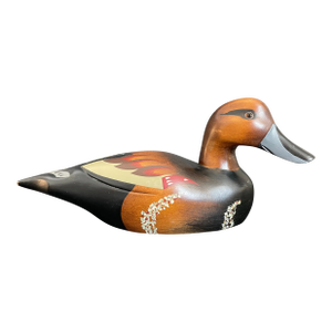 Vintage Hand Carved Eurasian Wigeon Drake Duck Wood Decoy #2