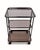 3 Shelf Dark Chrome Bar Cart on Wheels, 1970s, in Good conditions. Designed 1980 to 1989