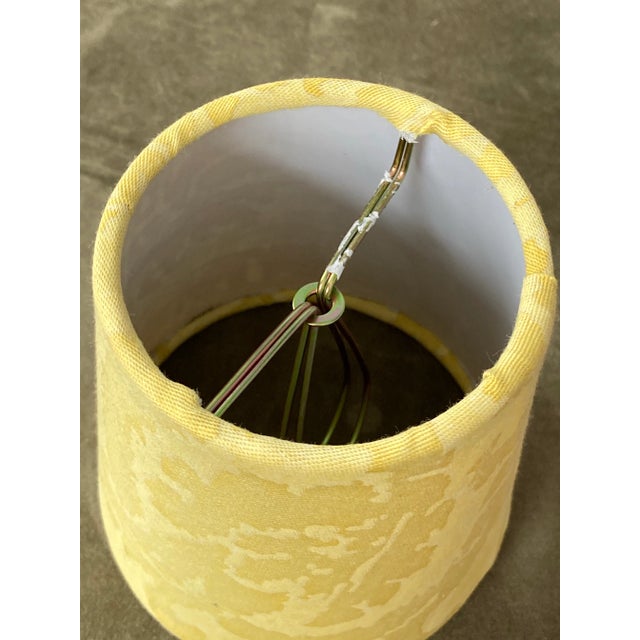 A clip top chandelier shade handmade from Fortuny’s iconic hand printed cotton. Measurements: top 3” side 4” bottom 4”