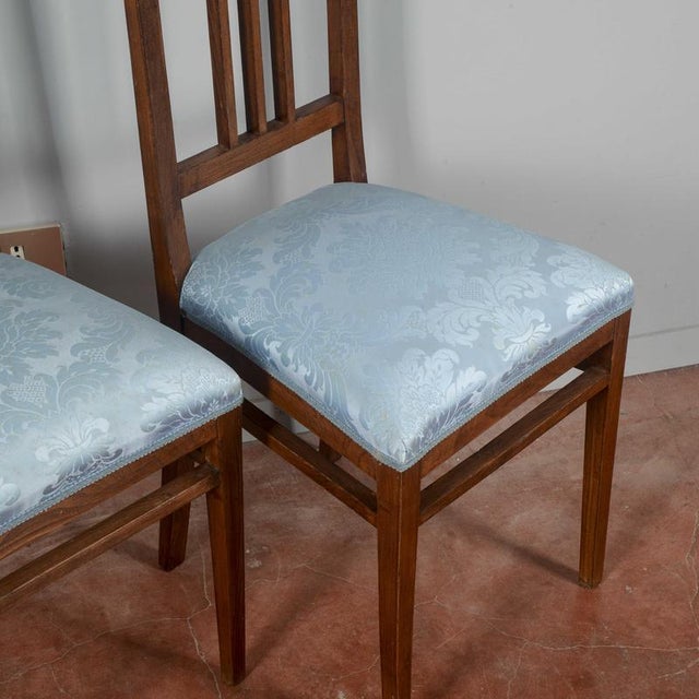 Blue Liberty Chairs in Wood, Set of 2 For Sale - Image 8 of 9