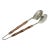 Treviso Bamboo and Nickel Server Shell Tong For Sale