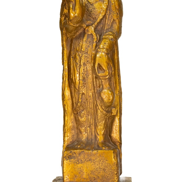 Westwood Lamps 1960s Westwood Tony Paul Hollywood Regency Quan Yin Buddha Lamp Gold Gilt - A Pair For Sale - Image 4 of 12