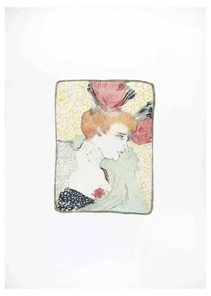 After H. de Toulouse-Lautrec, Marcelle Lender en Buste, Lithograph, 1970s