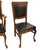 Early 1900’s Stomps-Burkhardt Co, American Edwardian-Era /Tiger Oak / Leather Upholstery Dinning Chair Set of 6 For Sale - Image 4 of 12