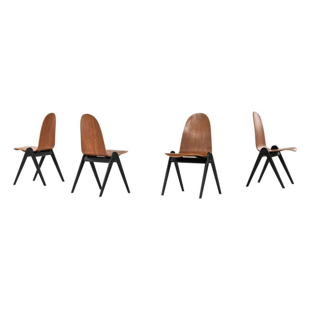 Swedish Knockdown Dining Chairs by Yngve Ekström, Set of 4 For Sale - Image 9 of 9