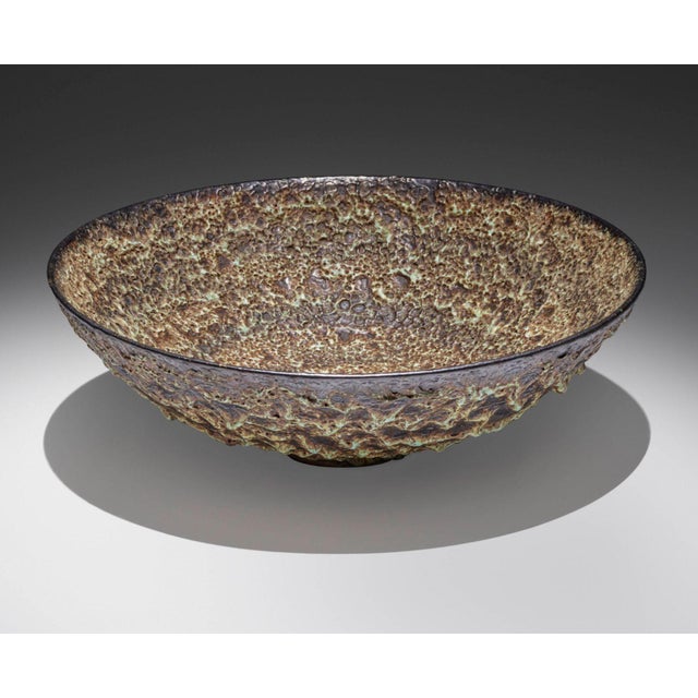 Gertrud and Otto Natzler Pale Green & Black Crater Bowl, 1956 (LACMA Exhibited) The Ceramic Work of Gertrud and Otto...