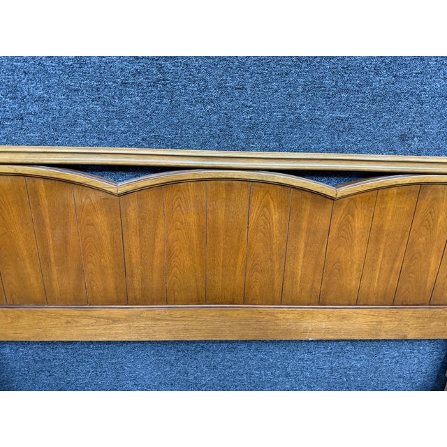 Mid 20th Century Drexel-Attributed Mid-Century Cherry Double / Queen Headboard For Sale - Image 5 of 8