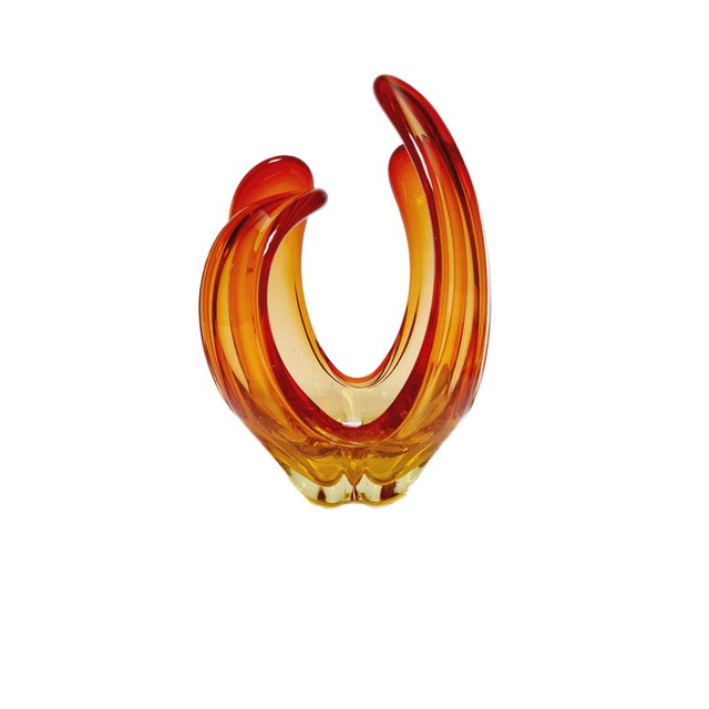 Glass Decorative Glass Form by Murano, Italy, 1960s For Sale - Image 7 of 18
